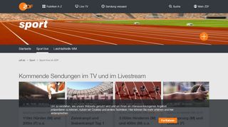 
                            8. Sport live im ZDF - ZDFmediathek
