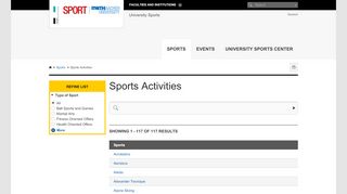
                            2. Sports Activities - RWTH AACHEN UNIVERSITY University Sports ...