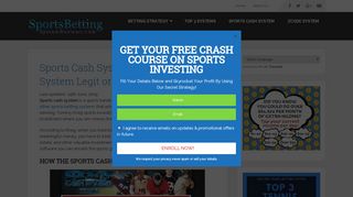 
                            7. Sports Cash System Review : Is The System Legit …