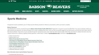 
                            7. Sports Medicine - Babson