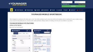 
                            4. Sportsbook Mobile Site for iPhone & Android | Youwager.lv