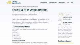 
                            5. Sportsbook Sign-Up Process: 3 Effective and Simple Tips