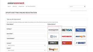 
                            1. Sportsbook Sign Up | Register with Asianconnect