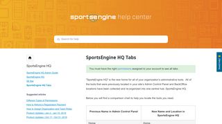 
                            7. SportsEngine HQ Tabs - SportsEngine Help Center