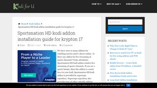 
                            2. Sportsnation HD kodi addon installation guide for krypton 17 ...