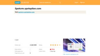 
                            9. Spotcrm.spotoption.com: Login - Easy Counter