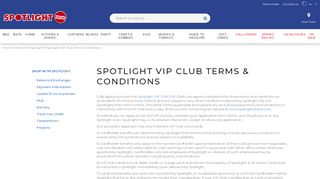 
                            2. Spotlight VIP Club Terms & Conditions | Spotlight Australia