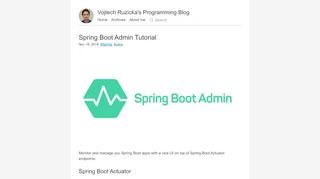 
                            5. Spring Boot Admin Tutorial | Vojtech Ruzicka's …