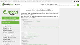 
                            8. Spring Boot - Google OAuth2 Sign-In - Tutorialspoint