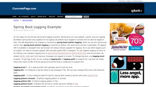 
                            9. Spring Boot Logging Example - concretepage