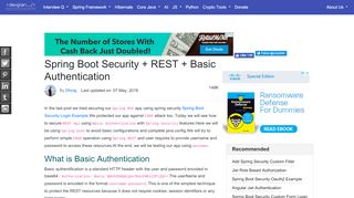 
                            1. Spring Boot Security REST Basic Authentication | DevGlan