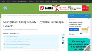 
                            6. Spring Boot + Spring Security + Thymeleaf Form Login Example