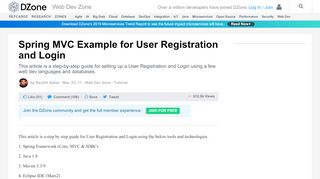 
                            7. Spring MVC Example for User Registration and …