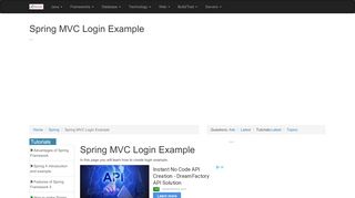 
                            5. Spring MVC Login Example - RoseIndia