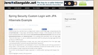 
                            8. Spring Security Custom Login with JPA Hibernate Example ...