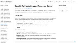 
                            7. Spring Security - OAuth2 Authorization and Resource Server Example