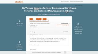 
                            6. Springer Professional direkt online kündigen - aboalarm.de