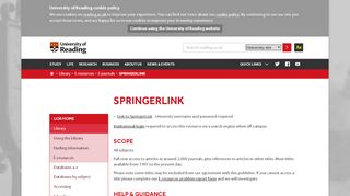 
                            6. SpringerLink – University of Reading