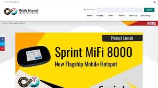 
                            5. Sprint Launches MiFi 8000 Mobile Hotspot and 100GB Data ...