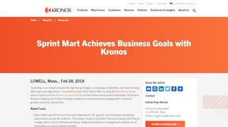 
                            2. Sprint Mart Achieves Business Goals with Kronos | Kronos