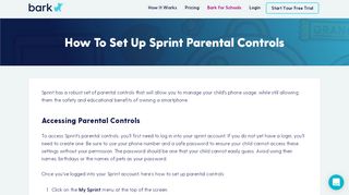 
                            2. Sprint Parental Controls Guide - Bark