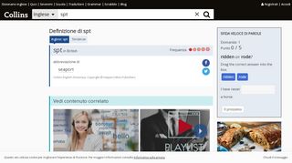 
                            6. Spt Definizione significato | Dizionario inglese Collins