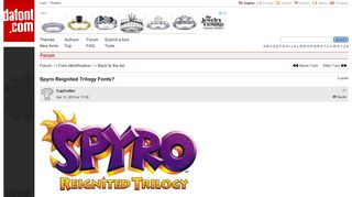 
                            3. Spyro Reignited Trilogy Fonts? - forum | dafont.com