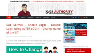 
                            3. SQL SERVER - Enable Login - Disable Login using ALTER ...