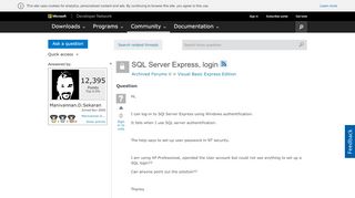 
                            5. SQL Server Express, login - social.msdn.microsoft.com