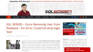 
                            9. SQL SERVER – Force Removing User from Database – Fix ...