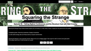 
                            9. Squaring the Strange: Episode 98 - Talking Bigfoot ...