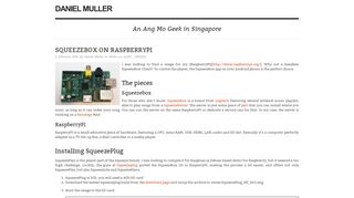 
                            5. Squeezebox on RaspberryPI · Daniel Muller