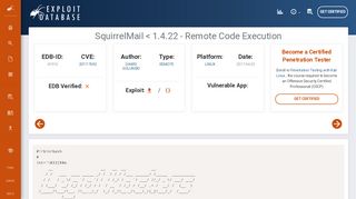 
                            3. SquirrelMail < 1.4.22 - Remote Code Execution - Linux ...