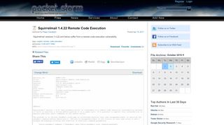 
                            6. Squirrelmail 1.4.22 Remote Code Execution ≈ Packet Storm