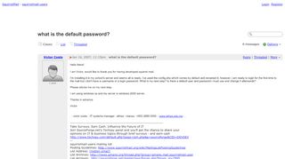 
                            7. squirrelmail-users - what is the default password?