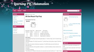 
                            7. SR Set-Reset Flip Flop - Learning PLC/Automation