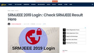 
                            4. SRMJEEE 2019 Login : Check SRMJEEE Result Here ...