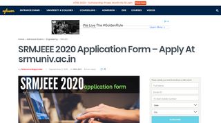 
                            3. SRMJEEE 2020 Application Form - Apply At srmuniv.ac.in ...