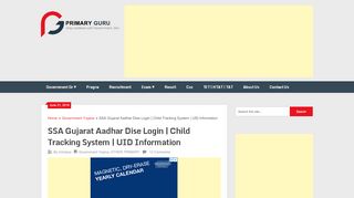 
                            1. SSA Gujarat Aadhar Dise Login | Child Tracking System ...