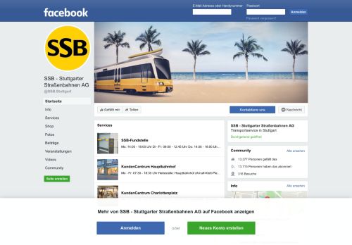 
                            7. SSB - Stuttgarter Straßenbahnen AG - Startseite | Facebook