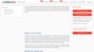 
                            7. SSC Adda | Best website for SSC Exam Preparation