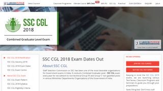 
                            4. SSC CGL 2018 Exam Dates Out: Vacancy & Result