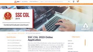 
                            10. SSC CGL Apply Online 2019: Online Application to start soon