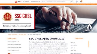 
                            4. SSC CHSL Apply Online 2019 | Online Application ends on ...