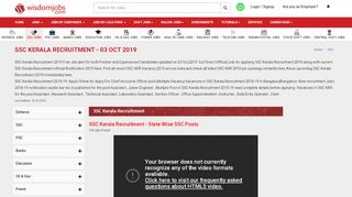 
                            5. SSC Kerala Recruitment - Wisdom Jobs