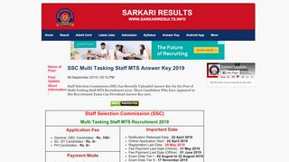 
                            4. SSC MTS Admit Card 2019 Download Here