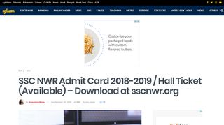 
                            3. SSC NWR Admit Card 2018-2019 / Hall ... - AglaSem …