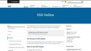 
                            4. SSD Online - College Board Accommodations