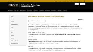 
                            3. SSH Client Software - ITaP Research Computing - - Purdue University