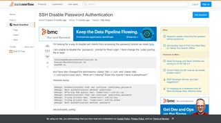 
                            7. SSH Disable Password Authentication - Stack Overflow